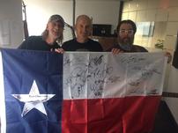 Autographed TX flag 202//151